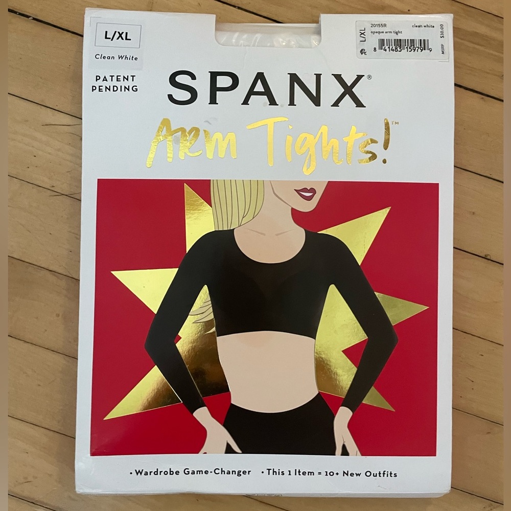 NWT Spanx L/XL white opaque arm tights